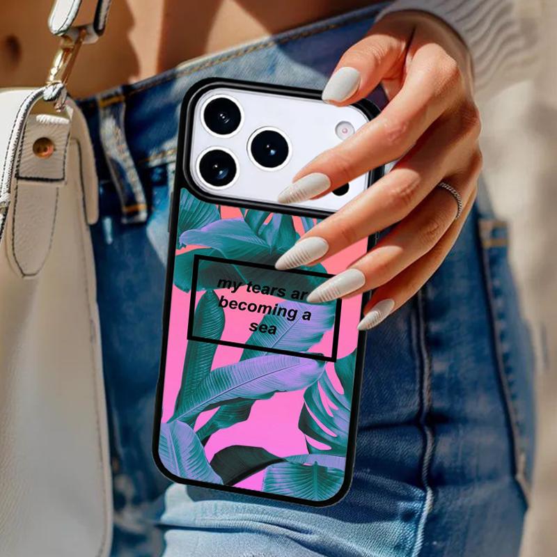 Piante palme Custodia Telefono Per iPhone 17 Air 14 15 13 12 Max Cover Per Apple 16e 11 Pro Max Plus Coque