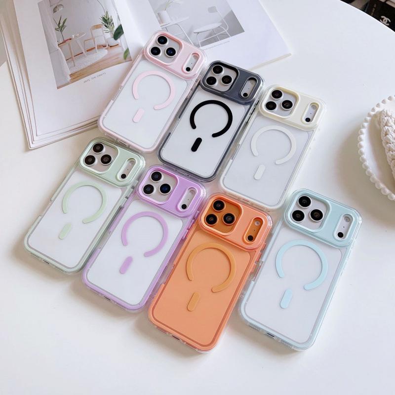 Apple 17 Pro Max Magnetic Soft Case: iPhone 14-16 Airbag Drop-proof Protective Cover