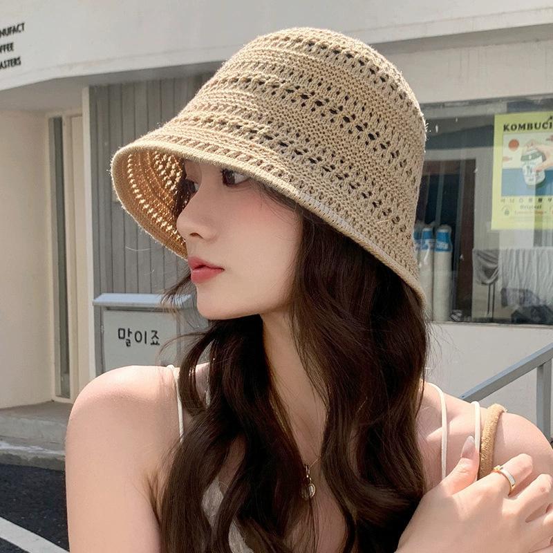 Summer French Flat Top Straw Hat Straw Top Hat Big Brim Sun Hat Seaside Vacation Sun Hat New Sun Protection Hat