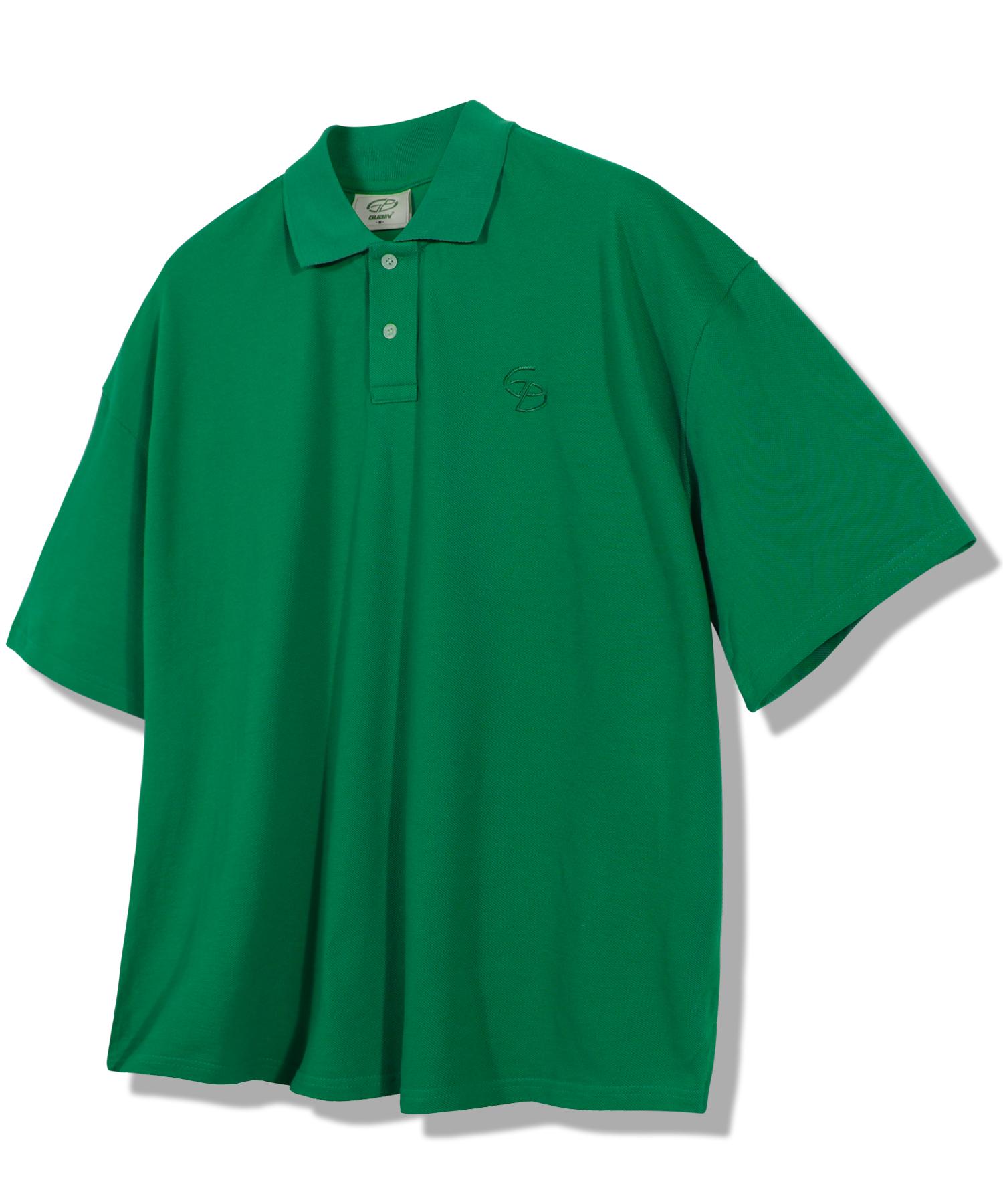 Oversized Pk Collared T-Shirt - Green Green/M