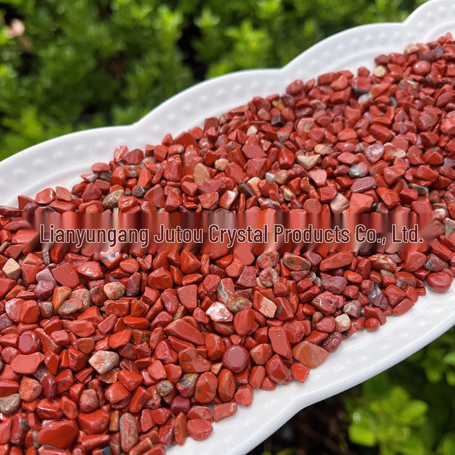 Natural Red Jade Crushed Stone for Aromatherapy, Decor, and Landscaping (1 Jin)