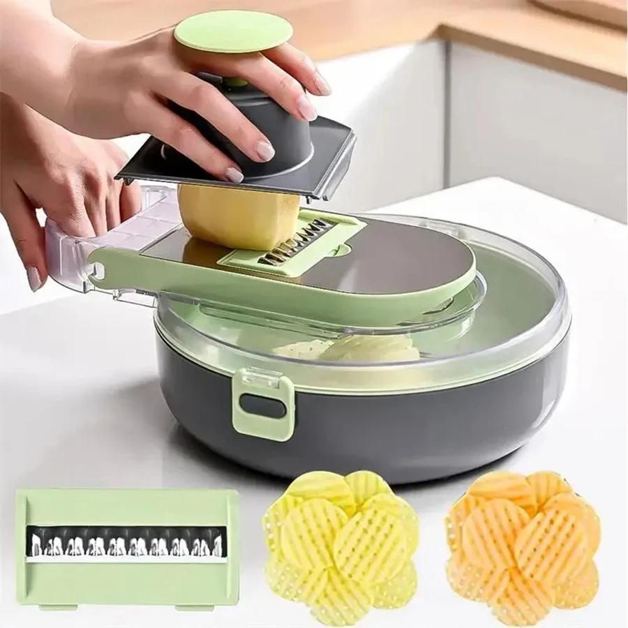 Drain Cutting Set Household Kitchen Large Capacity Potato Grater Portable Kitchen Practical and Durable Household Grater