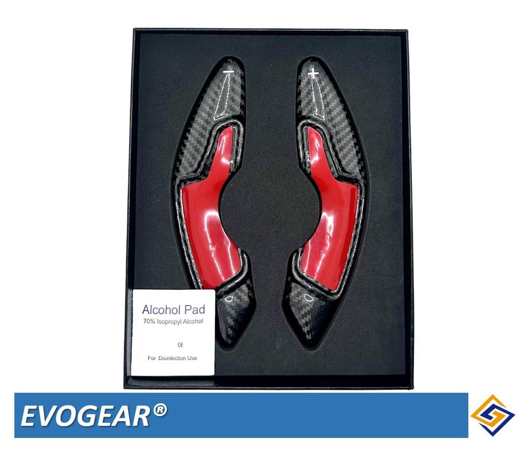 EVOGEAR Aftermarket Lexus Paddle Shift Steering Paddle Shift Custom Parts Carbon Covers, Extensions, Accessories, (Black Fiber)