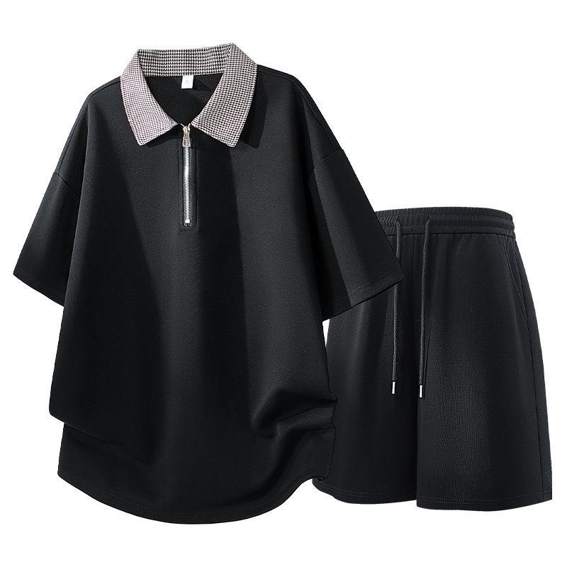

Men s 2026 Summer Short-Sleeve Set 4XL чорний