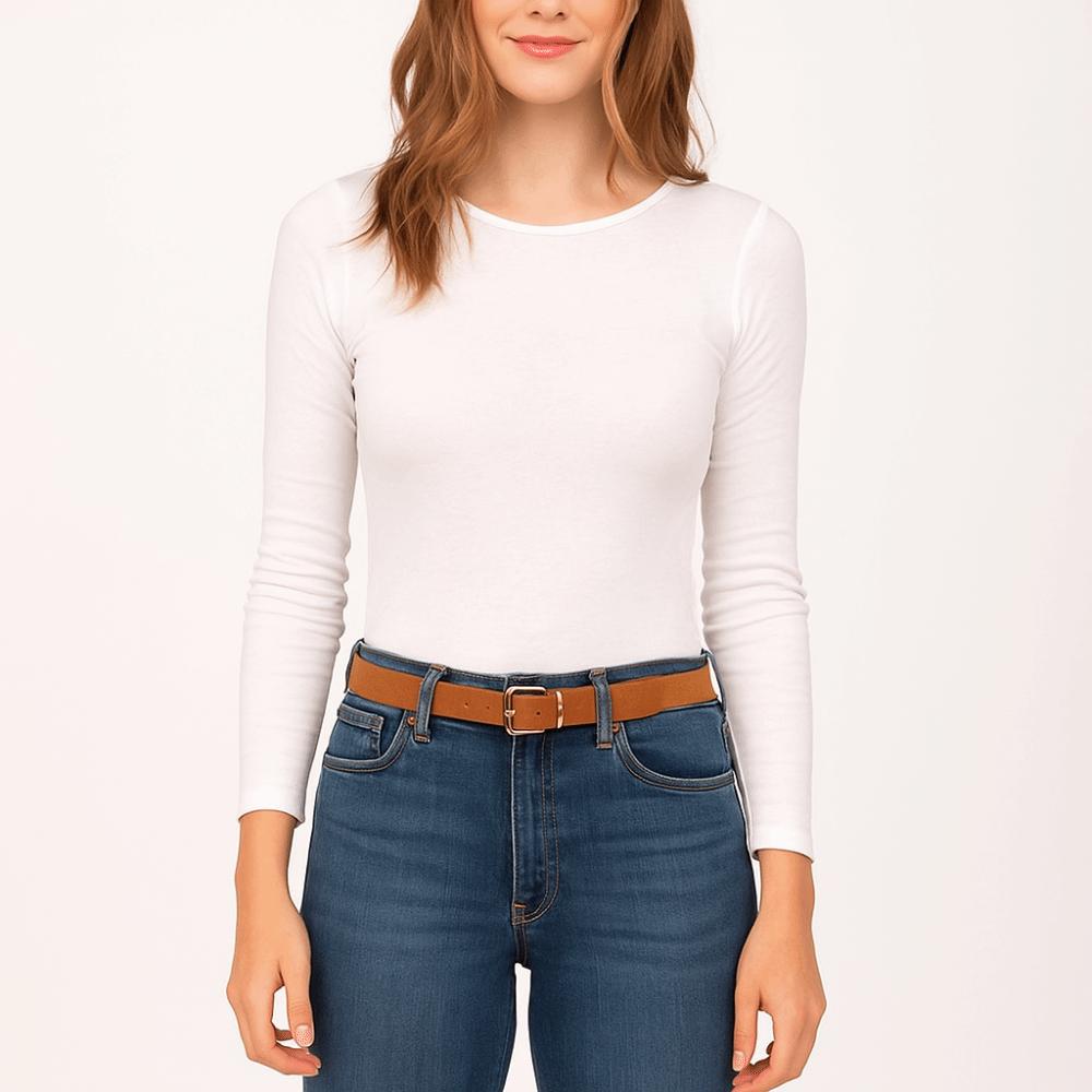 Spennelås Forretningsbelte Midjebånd Luksusdesign Trendy Semsket Skinnbelte For Kvinner