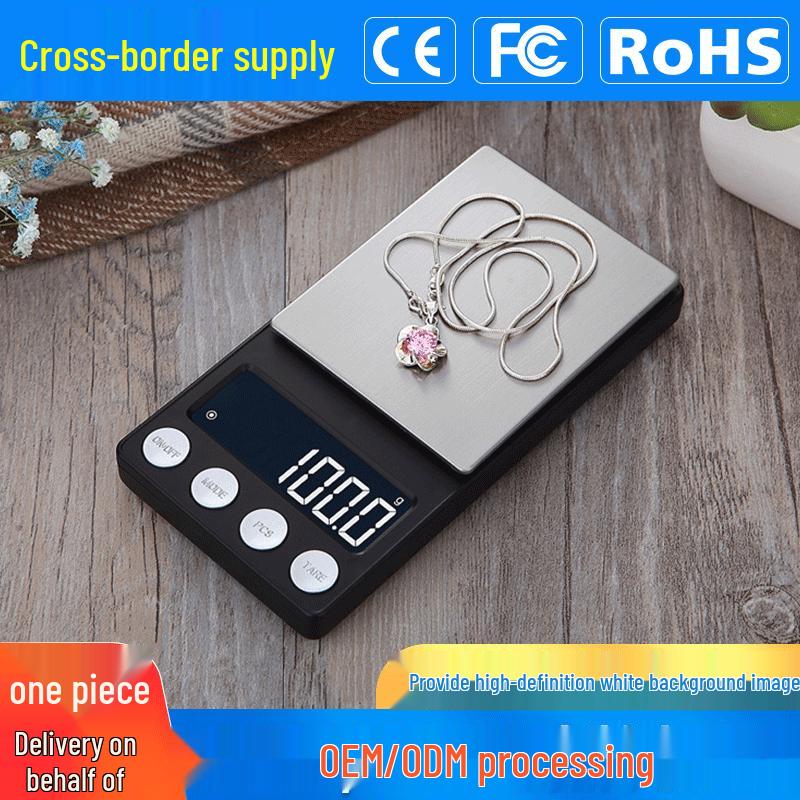 

High-Precision 0.01g Mini Pocket Scale for Jewelry, Gold & Medicinal Materials Battery 500g/0.1g