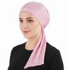 Elastic Cotton Women's Beanie Cap Soft Lady's Muslim Hijab Headscarf Turbantes Caps  Muslim Women