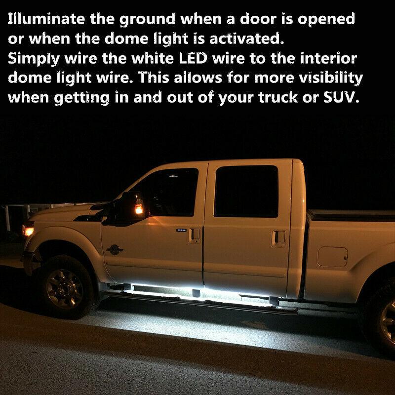 2X 60" Truck LED Running Board Light Running Board DRL Side Step Strip Bar White Amber Turn Signal LED Tailgate Bar LED Light