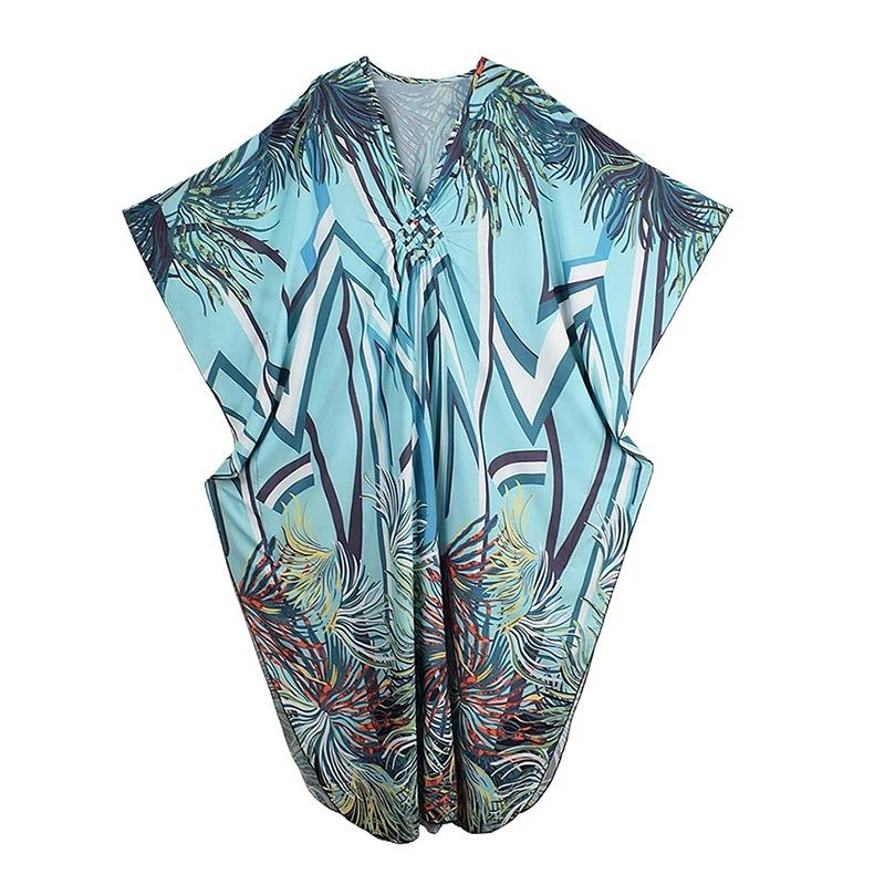 XITAO Print Batwing Sleeve Dress GJ1150