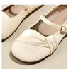 Ladies' New French Mary Jane Shoes with A Small Fragrant Style and Flat Bottom, Evening Style, and Small Leather Shoes