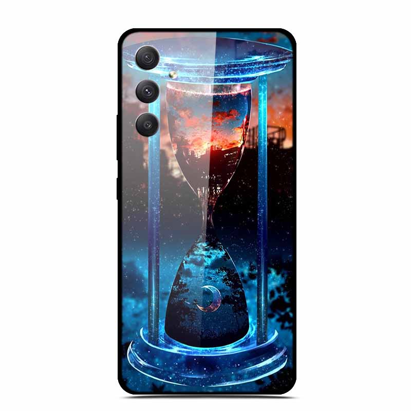 Tempered Glass Cases For Samsung M35 5G Case GalaxyM35 Painted Hard Back Fundas for Samsung Galaxy M35 5G Back Cover Protection