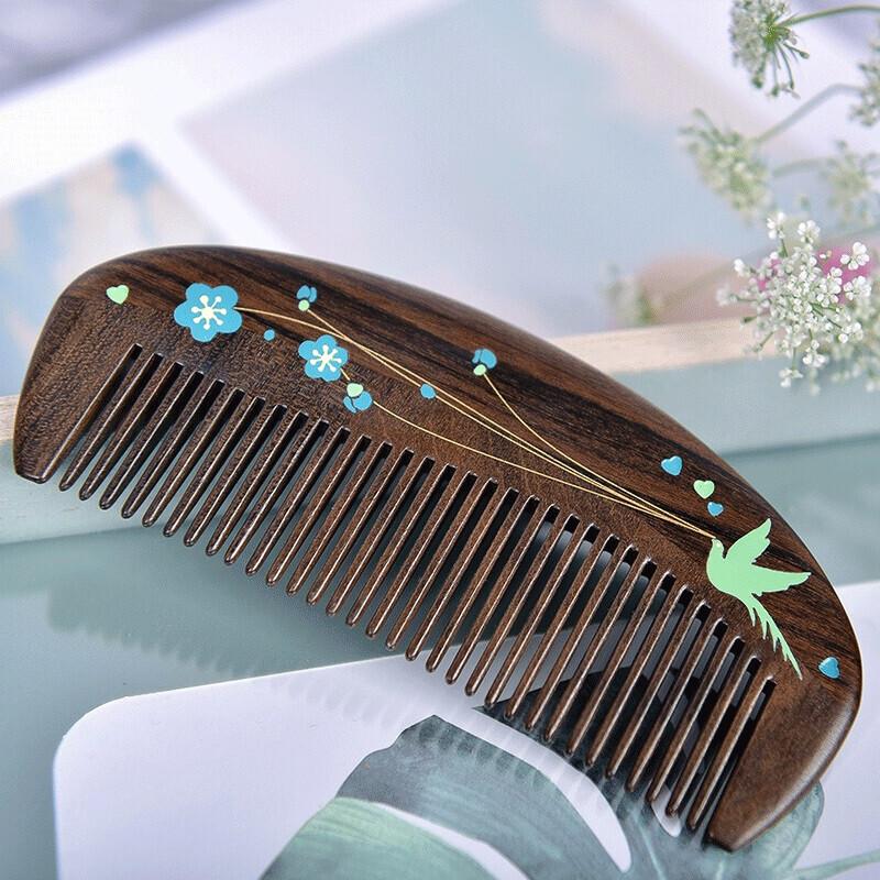 Tan Mujiang Natural Wooden Massage Comb Set