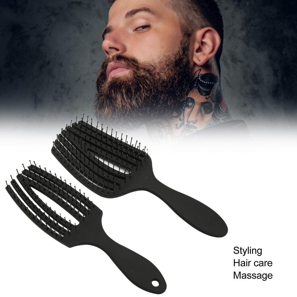 2 Stück 8-reihiges Kamm-Set Entwirren Massage Trockenes Nasses Haar Styling 6-reihiges Styling-Kamm-Kit für Schönheitssalon