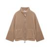 Europäische & Amerikanische Damen Lammwolle Hochkragen Jacke - Herbst/Winter Unifarben, Gemütlicher Stil