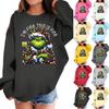 Children's Fashionable Casual Long-sleeved Loose Christmas Print Pullover Hooded Sweatshirt