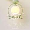 Creative Crystal Bird Balcony Ceiling Light - Green Hallway Fixture
