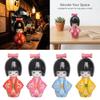 Folk Art Japanese Geisha Doll Wooden Miniature Statue Traditional Oriental Decor for Store Table Dollhouse