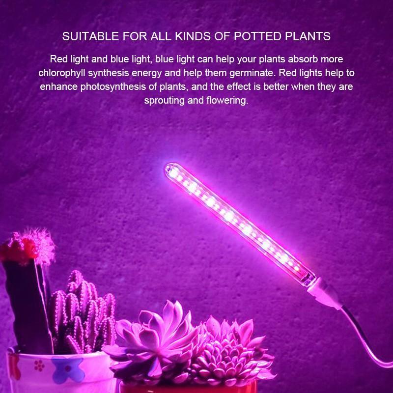 Goodland LED Grow Light USB Fyto lampa Full Spectrum Fitolamp s kontrolní fytolampou pro rostliny Sazenice Květinový domácí stan