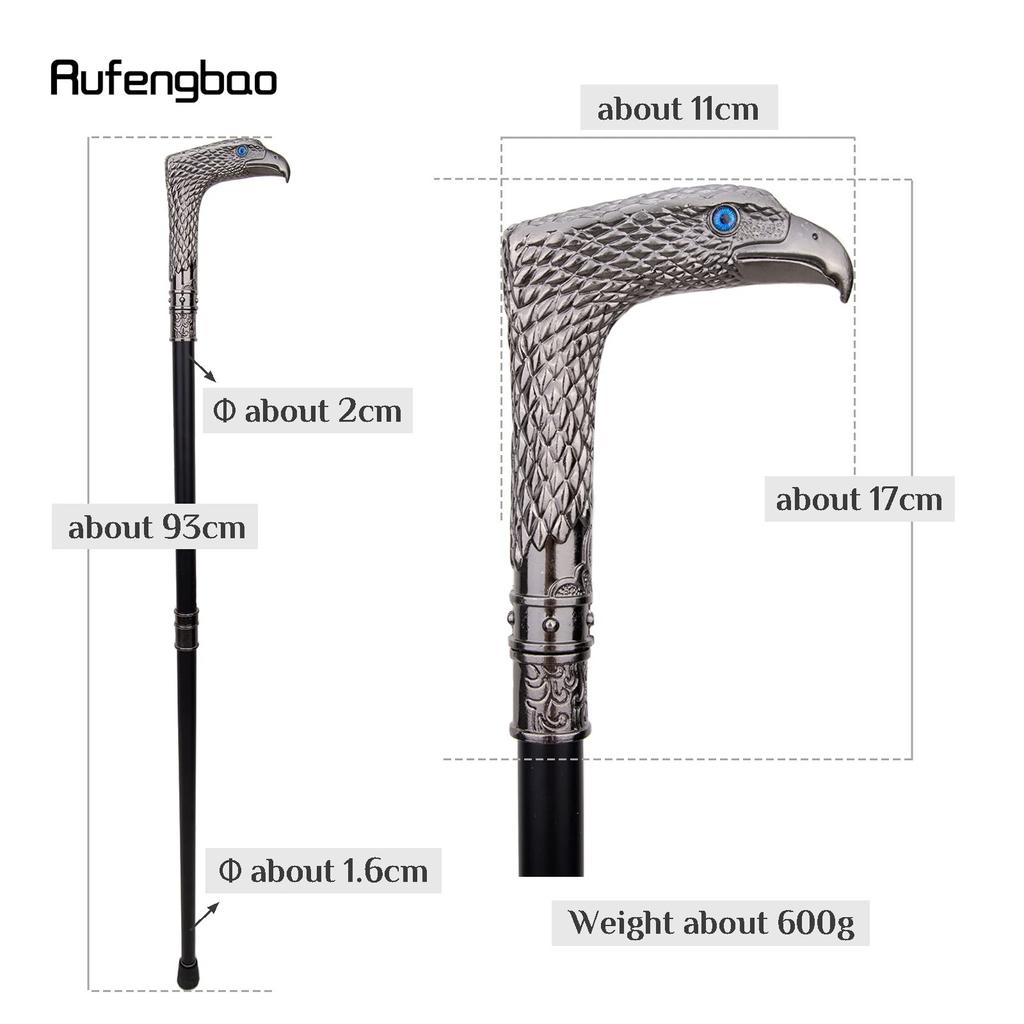 Blue Eye Eagle Mode-Gehstock, dekorativer Stock, Cospaly, Vintage-Party, modischer Gehstock, Crosier, 93 cm