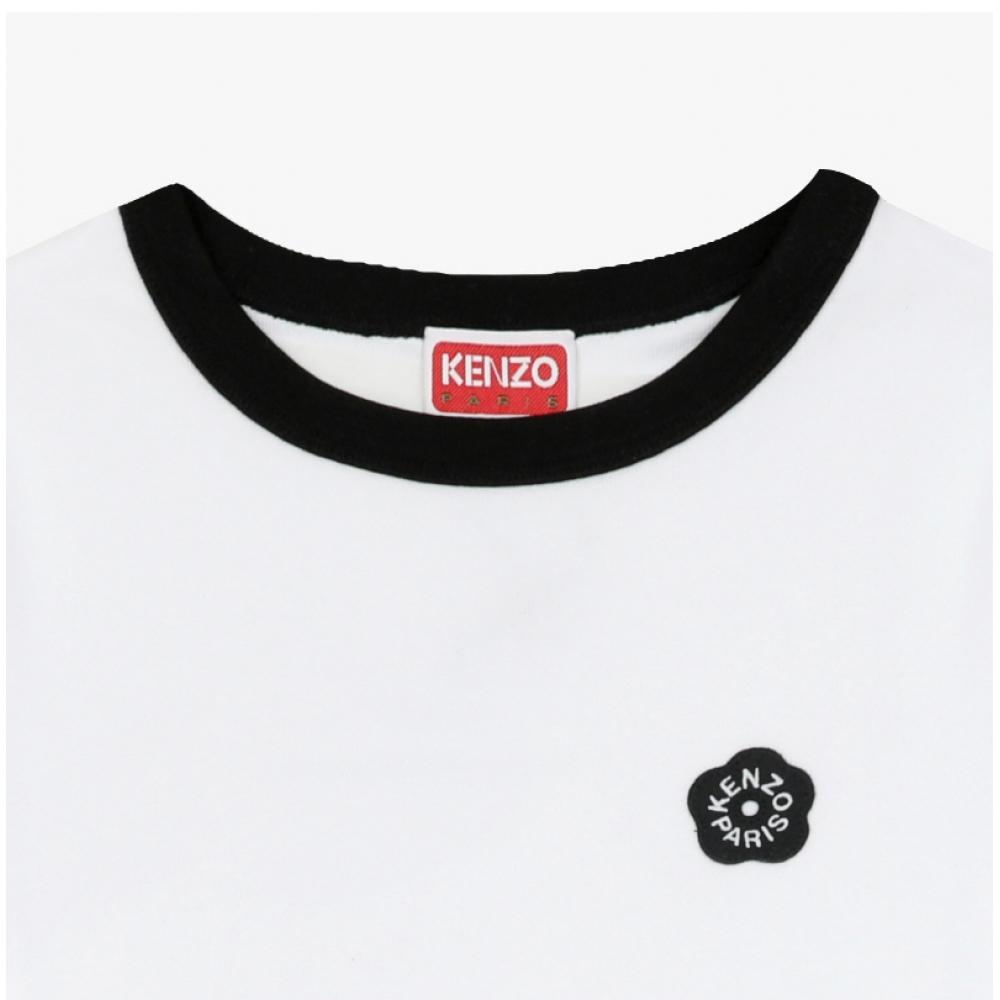 Kenzo Boke Flower ConTraST Ringer Women S T ShirT ff52TS1564Sj 01