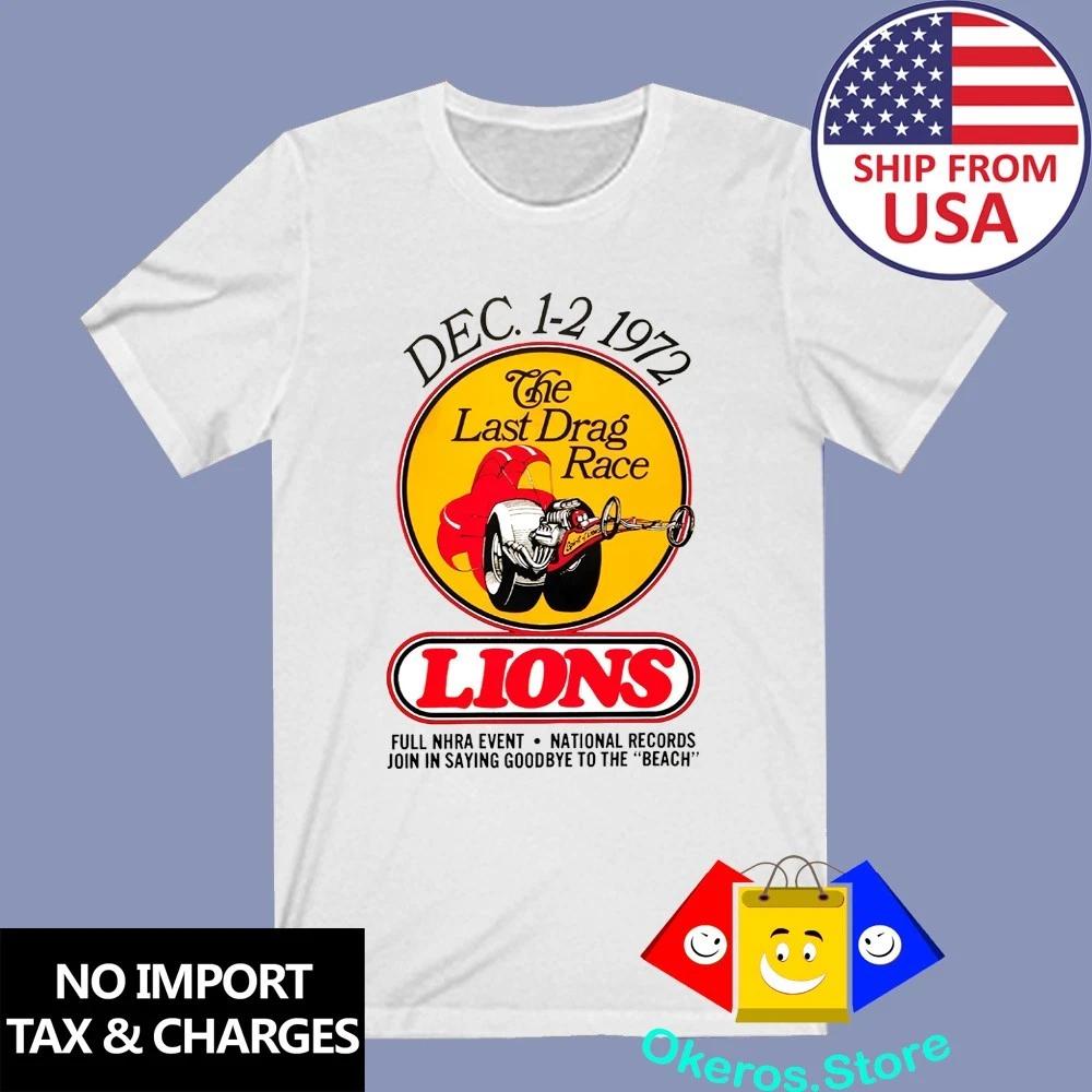 

Drag Racing Retro Drag Strip Dragter HOT ROD Muscle Men s White Size S to 3XL XL