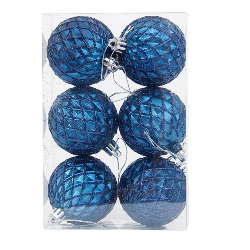 6Pcs/Set Gift Xmas Tree Decoration 6cm Christmas Spheres Pendant Party Decoration