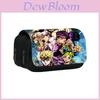 Jojos Bizarre Adventure Print Double Layer Pencil Case With Large Capacity For Study And Office Use