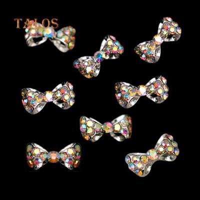 10 st Nail Art Tips Stickers Dekor Bowknot Metal Smycken Flerfärgat Glitter Kristall Sten Nagelvård