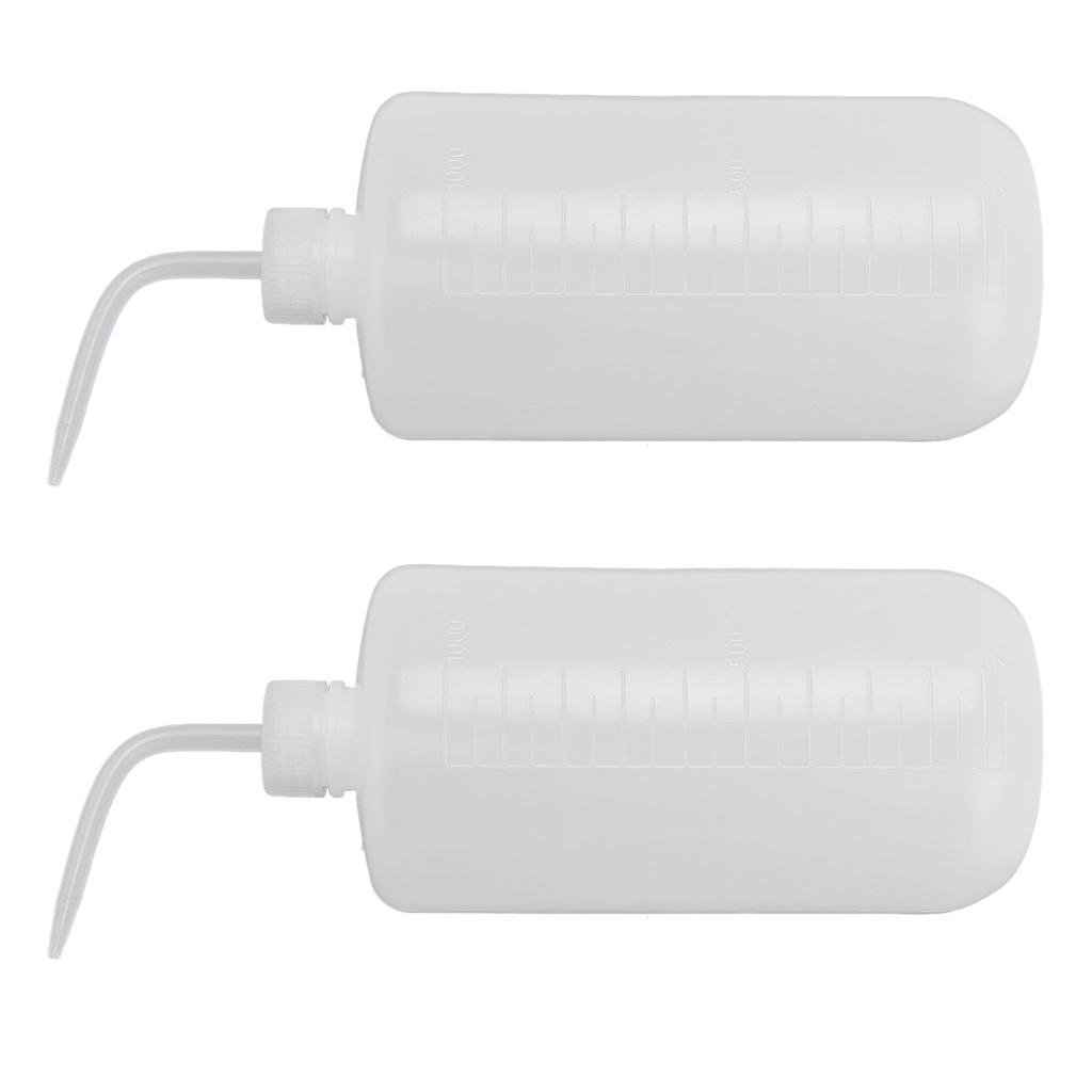 2Pcs Wash Bottle 1000ml Plastic Safety Laboratory Squeeze Tool with Narrow Mouth