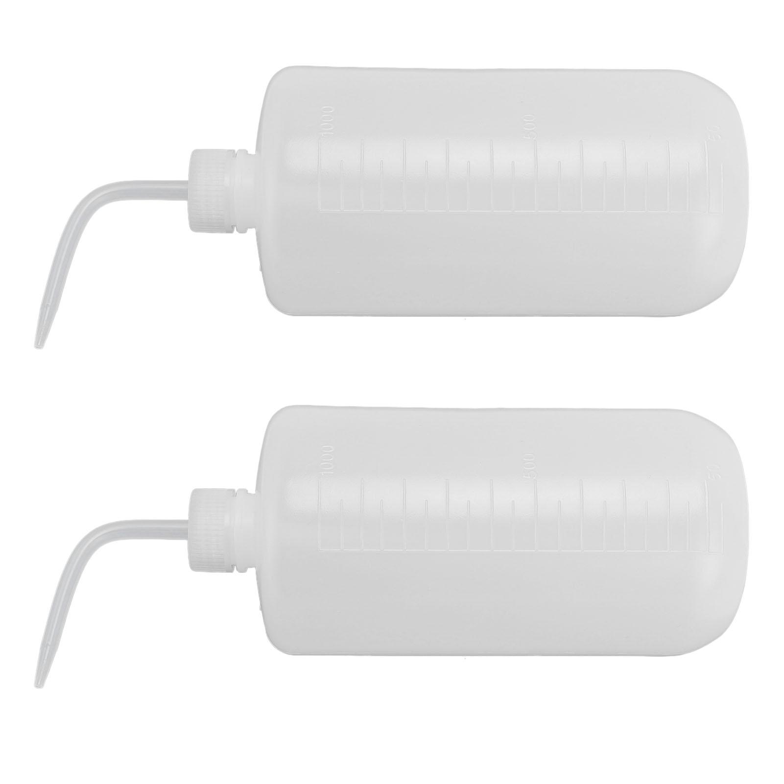 

2 шт. бутылочка для промывки 1000 мл пластиковая безопасная лабораторная отжимная насадка с узким горлом