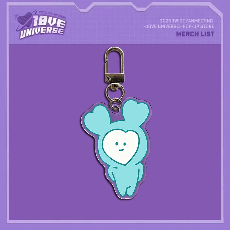 TWICE LOVELYS 10VE Universe Fanmeeting Pop-Up Store Acrylic Keychain Cartoon Bag Charm Keyring Kpop Merch Gift for ONCE