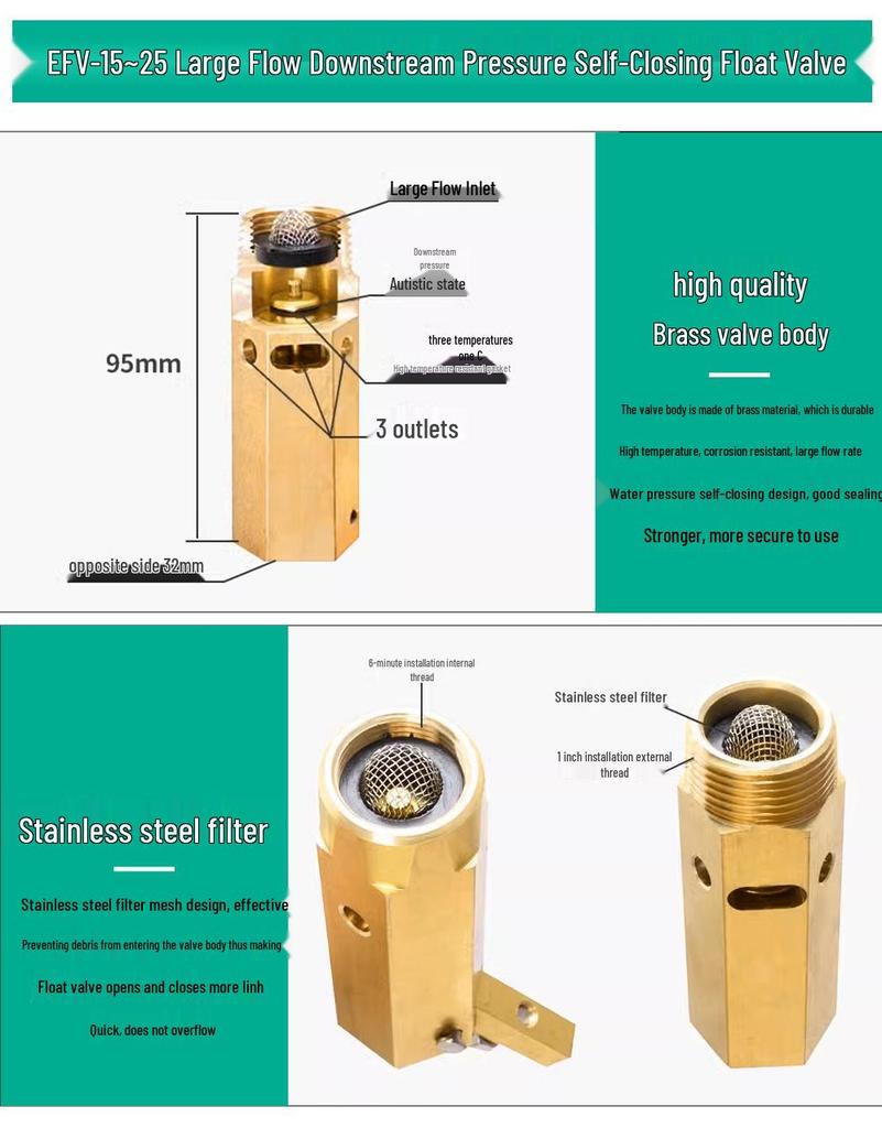 ELEKO Stainless Steel Automatic Water Level Float Valve Controller