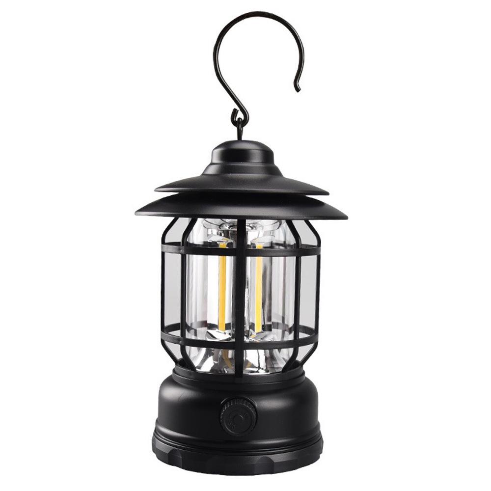 Vintage Rechargeable Camping Lantern: Portable Outdoor Hurricane Lamp for Tent & Atmosphere Lighting