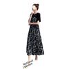 Hepburn Style Floral Midi Dress: Summer 2025, High Waist, Slim Fit, Short Sleeve