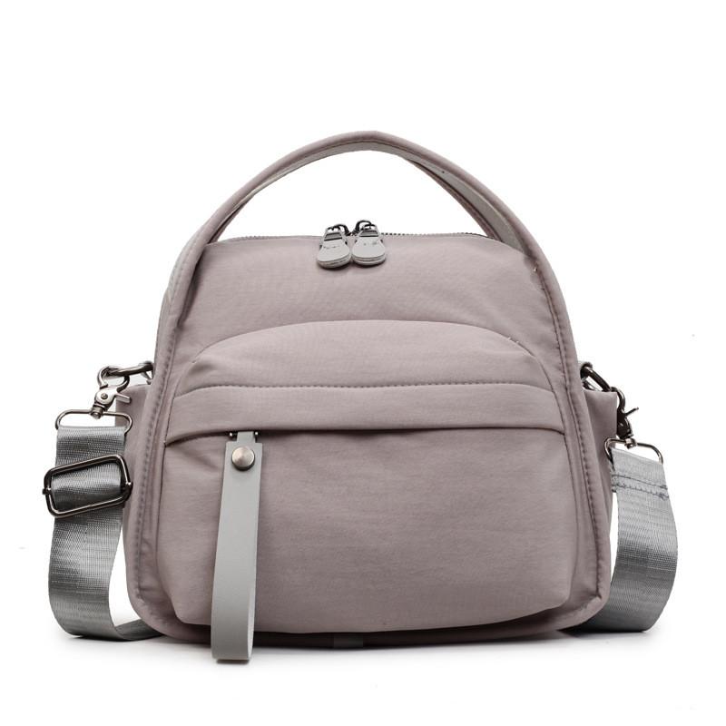 Trendy Solid Color Nylon Crossbody Bag Zippered Pockets Casual City Bags Travel