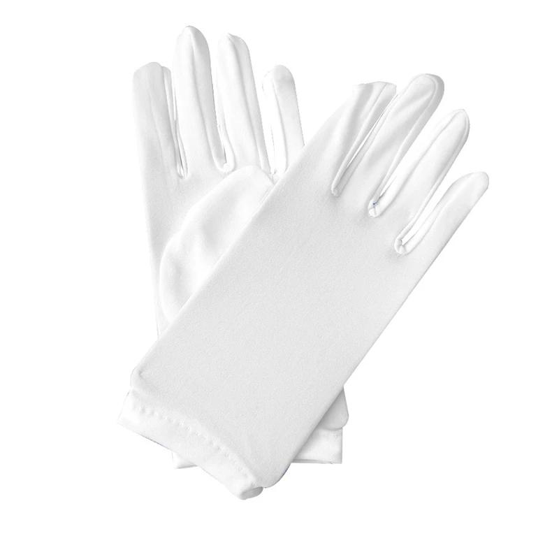 Woman Gloves for Summer Satin Sunscreen  Female Thin Solid Color Ceremonial Performance Dance Breathable Driving Gloves