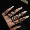 Punk Dark Style Unique Design Open Ring Female Niche Fashion Sweet Cool Babes Retro Personality Accessories