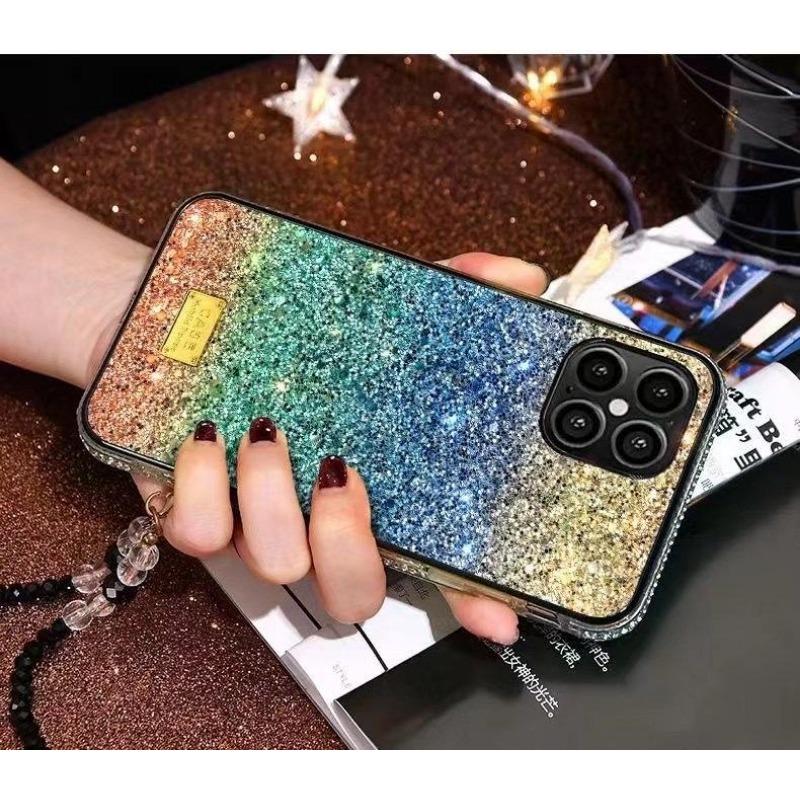 

Подходит для Samsung S25 Градиентный чехол для телефона со стразами S23ultra Звездное небо Полный бриллиант S24 Прямой край S22 Роскошный s25ultra