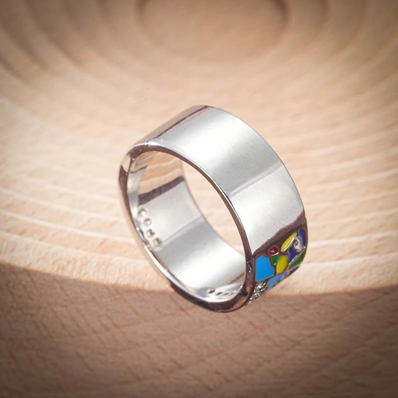 New CopperRings for Women Creative Oil Dropping Handmade Enamel Craft Ring CopperColor Women's Party Jewelry Epoxy Craft