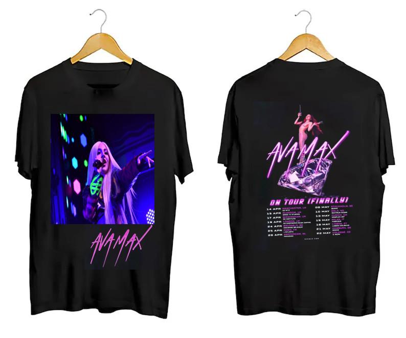 Новая футболка с концерта Ava Max, 2 стороны, все размеры от S до 5XL, MC692, унисекс XXXXL