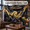Space Cosmic Theme Throw Blanket Custom Name Text Personalized Blanket Soft Cozy Blanket for Home Sofa Bed