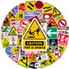 10/30/50/100pcs Cartoon Danger Banning Signs Warning Stickers Funny Graffiti Sticker Skateboard Phone Guitar Cool Decals Packing