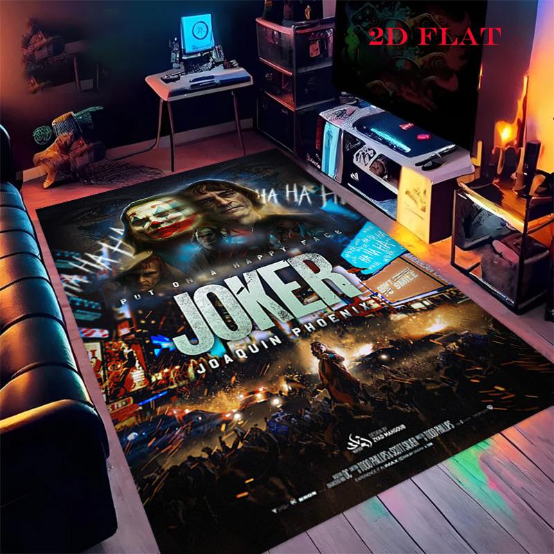 Joker Movie Poster Print Carpet Suitable For All Seasons Floor Mats Room Office Chair Cushion Art