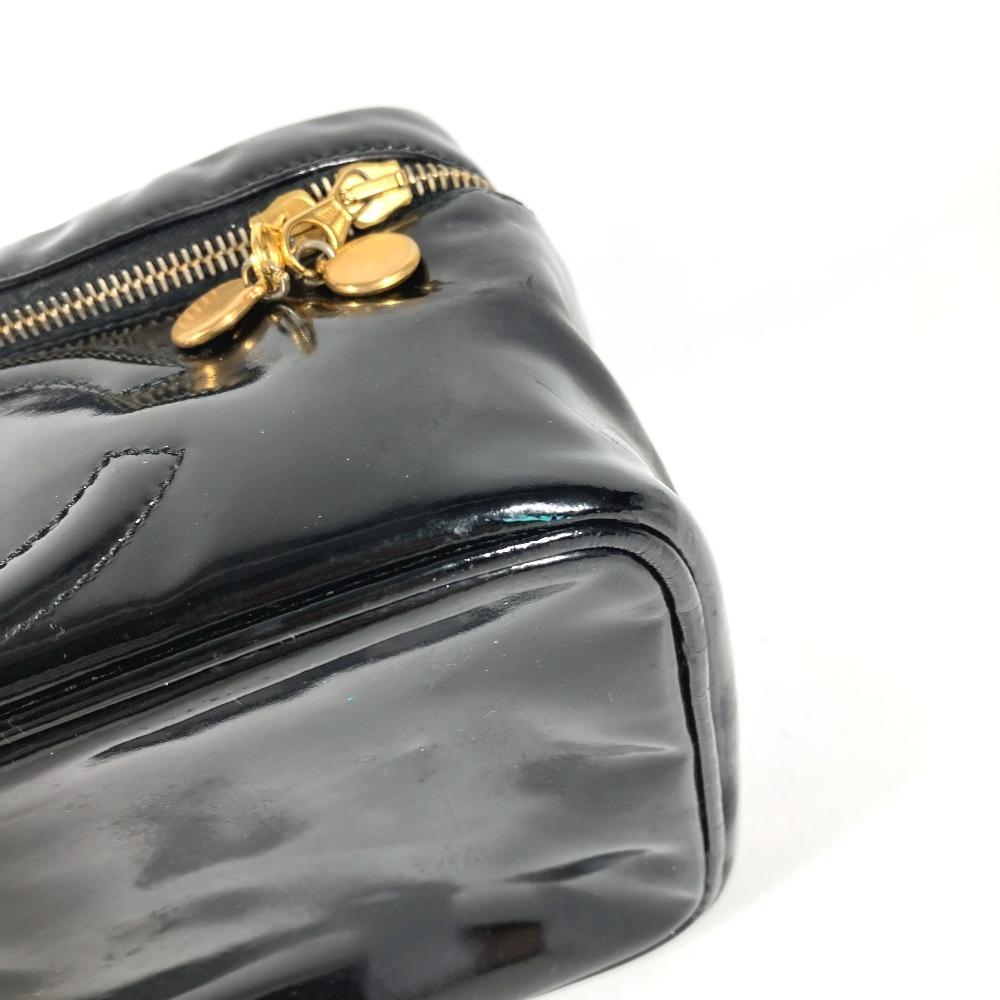 CHANEL With mirror CC logo Bag Vanity Bag Horizontal Cosmetics Pouch Hand Bag