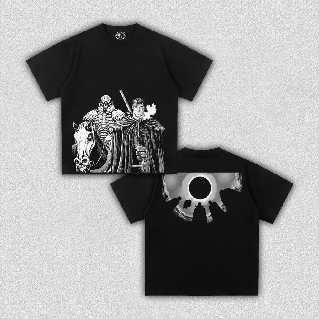 Classic Japanese Anime Berserk Griffith Femto T Shirt Men Women Oversizd Y2k Short Sleeved Streetwear Harajuku Female Male Clothing