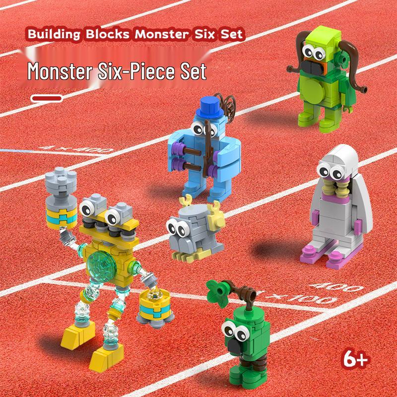 

Cross-Border MOC Lego-Compatible Cute Monster Choir Building Blocks Toy