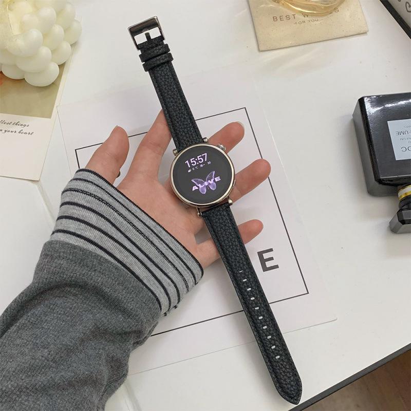 

Compatible Watch Strap: Lychee Pattern Leather for Huawei GT654, Xiaomi 9pro, Apple iWatch 11 Huawei Watch5-42mm чорний