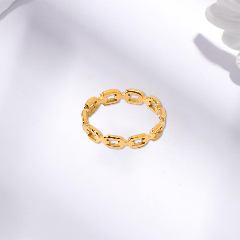 Ins Style Simple Geometric Circle Titanium Steel Ring Women's High-end Finger Ring Bracelet