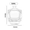 Transparent Glass Perfume Spray Bottle with Cap and Nozzle