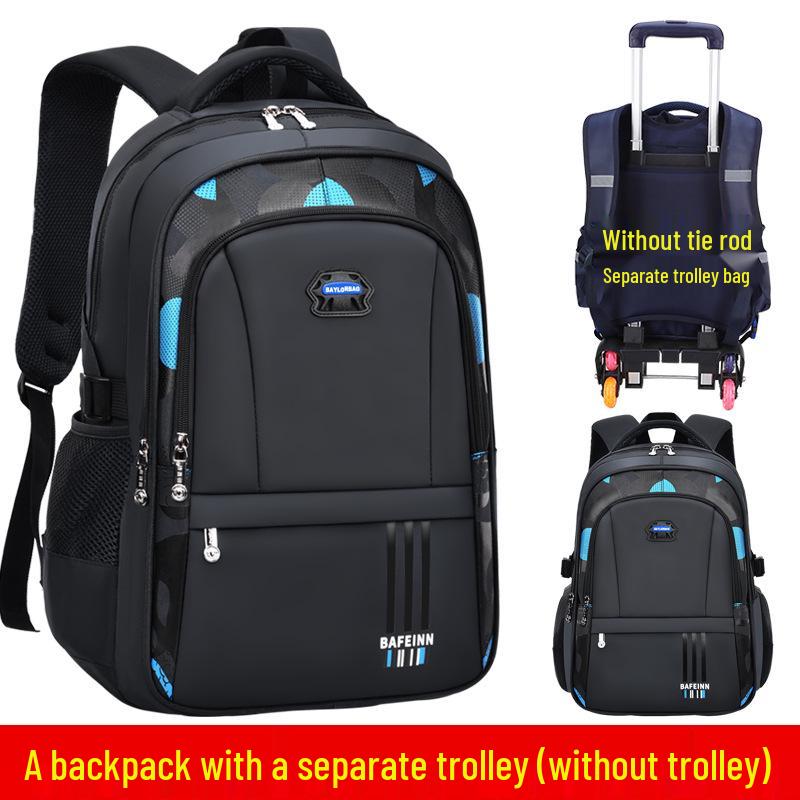 Afneembare Trolley Rugzak voor Groep 3-9, Grote Capaciteit, Basisschool & Middelbare School voor Jongens.